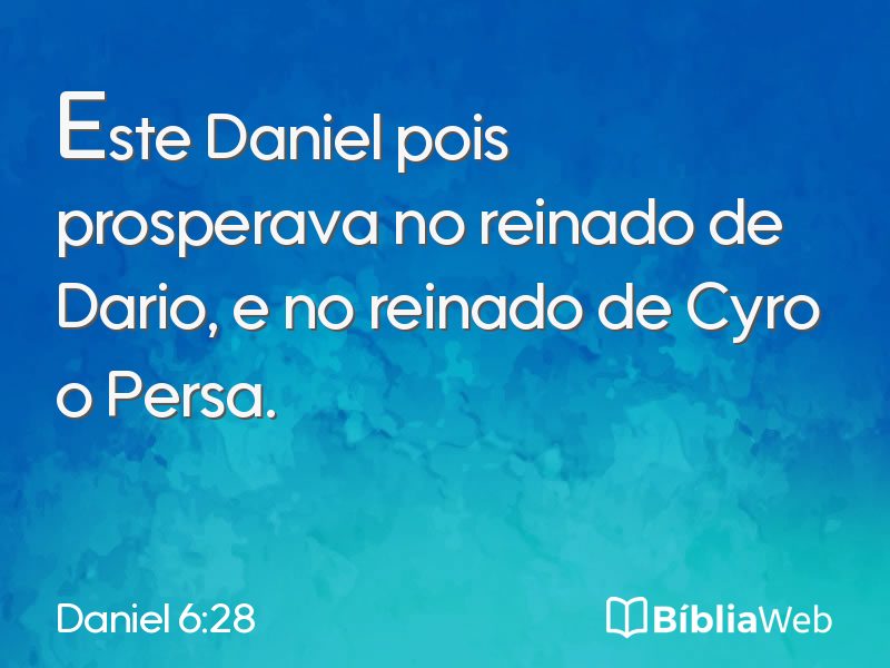 Daniel 6:28 em imagem para compartilhar