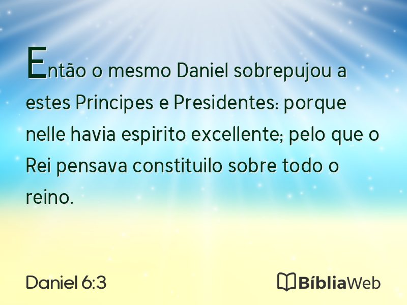 Daniel 6:3 em imagem para compartilhar