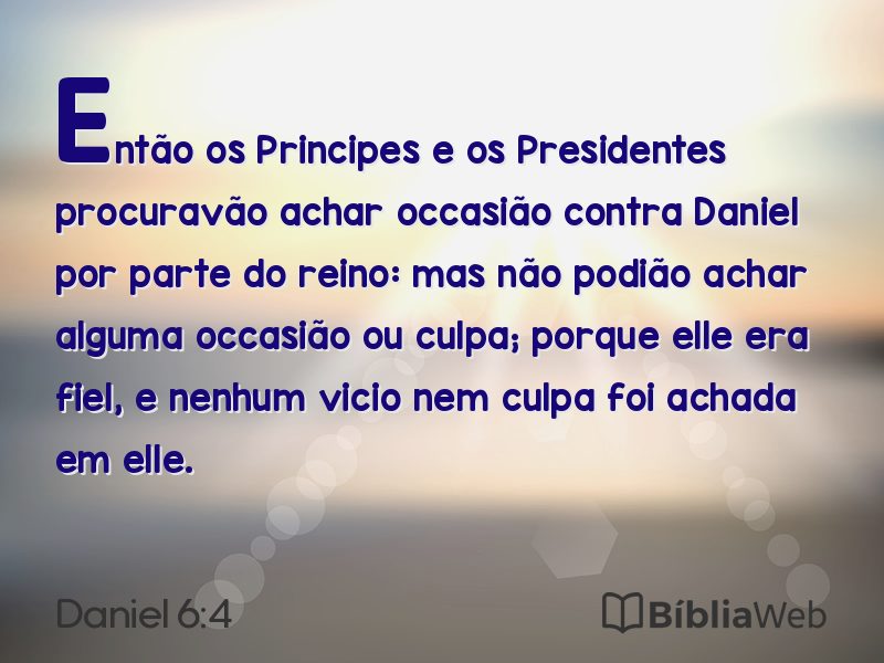 Daniel 6:4 em imagem para compartilhar