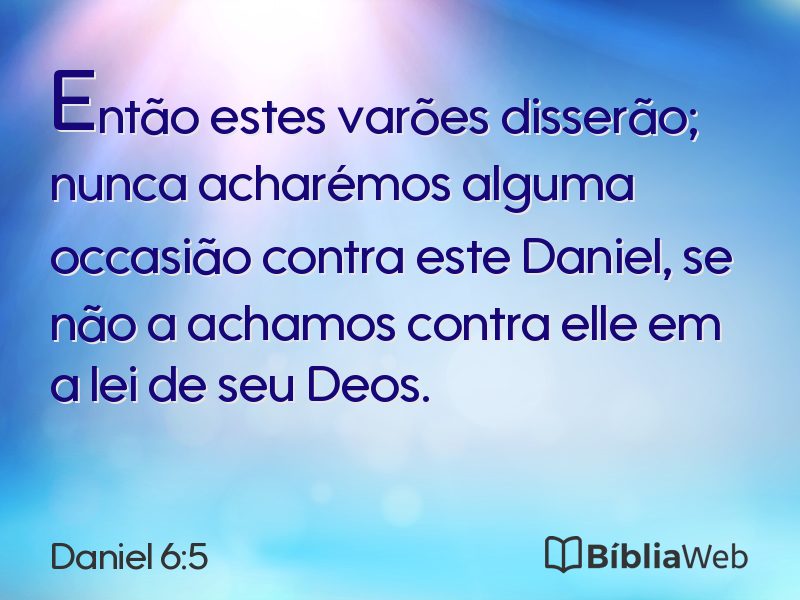 Daniel 6:5 em imagem para compartilhar