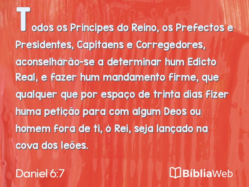 Daniel 6:7 em imagem para compartilhar