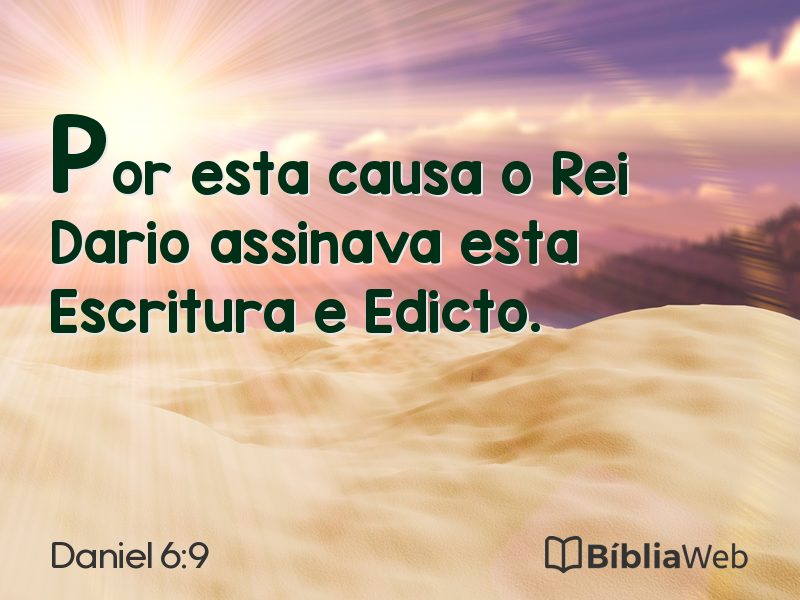 Daniel 6:9 em imagem para compartilhar