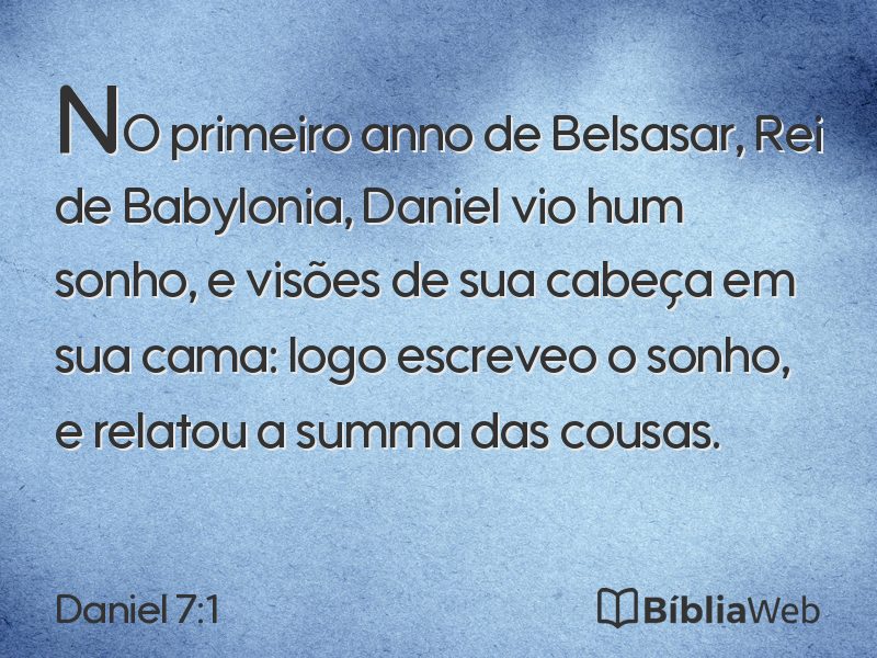Daniel 7:1 em imagem para compartilhar