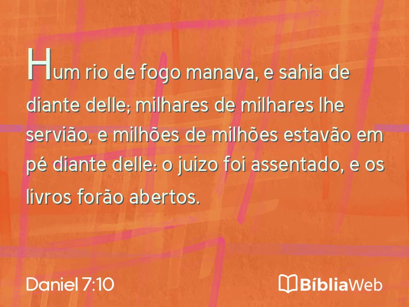 Daniel 7:10 em imagem para compartilhar