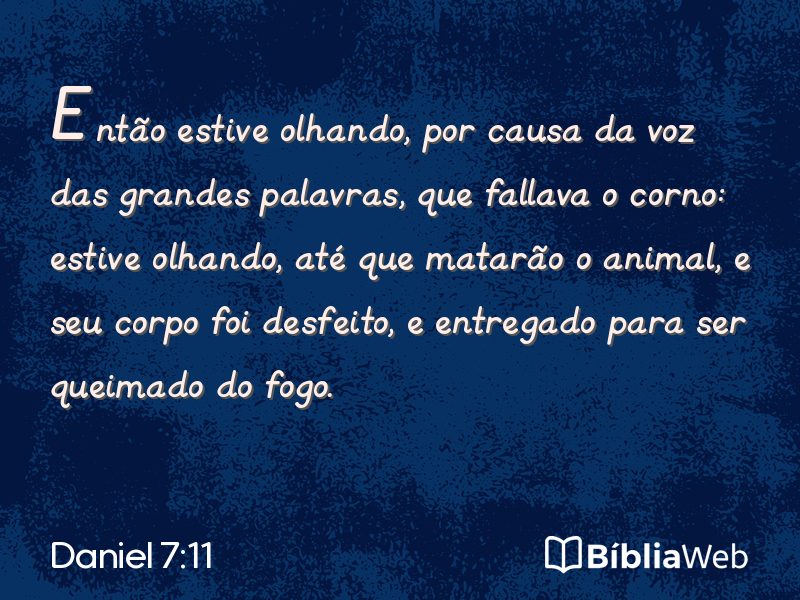 Daniel 7:11 em imagem para compartilhar