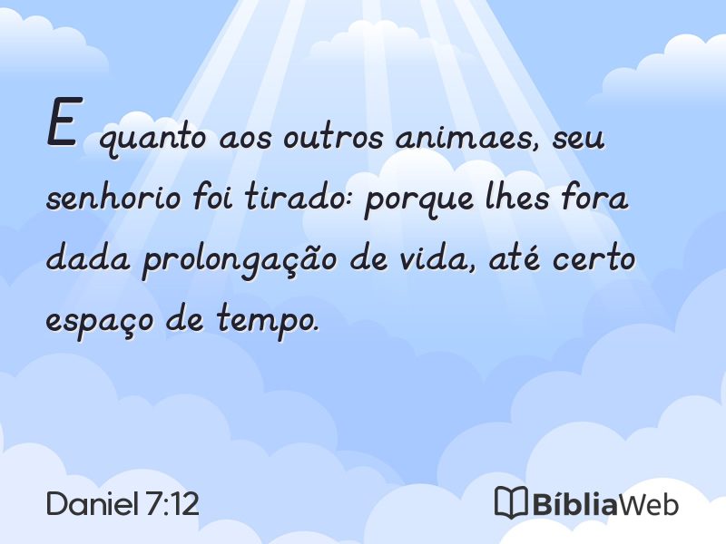 Daniel 7:12 em imagem para compartilhar