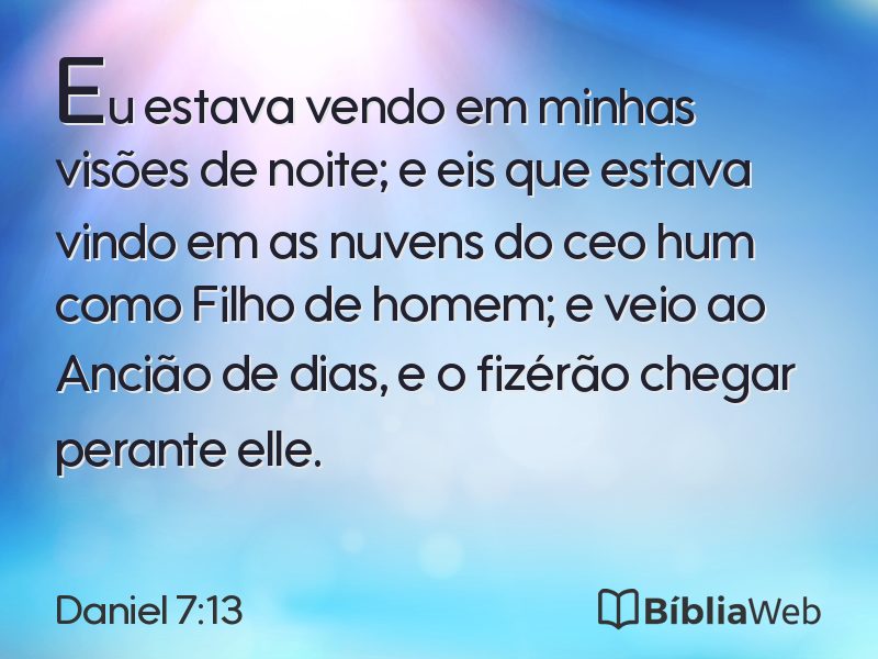 Daniel 7:13 em imagem para compartilhar