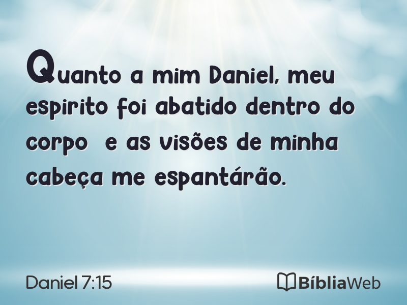 Daniel 7:15 em imagem para compartilhar