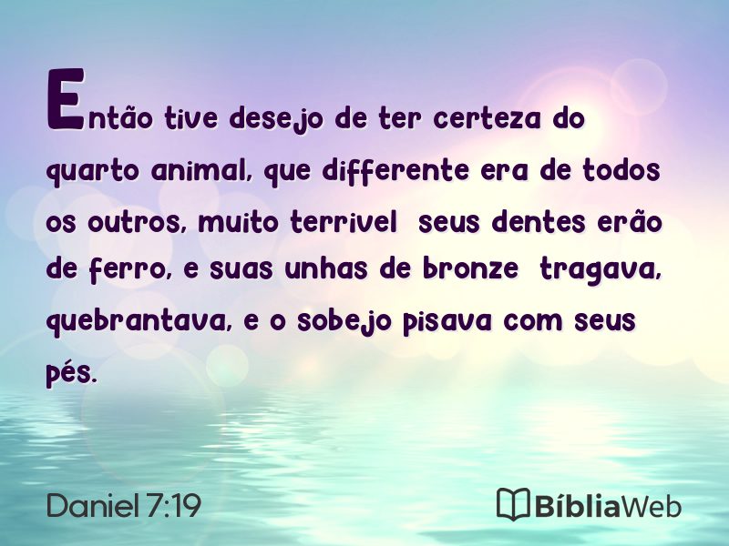 Daniel 7:19 em imagem para compartilhar