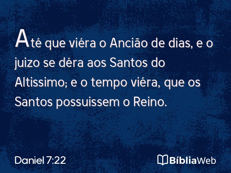 Daniel 7:22 em imagem para compartilhar
