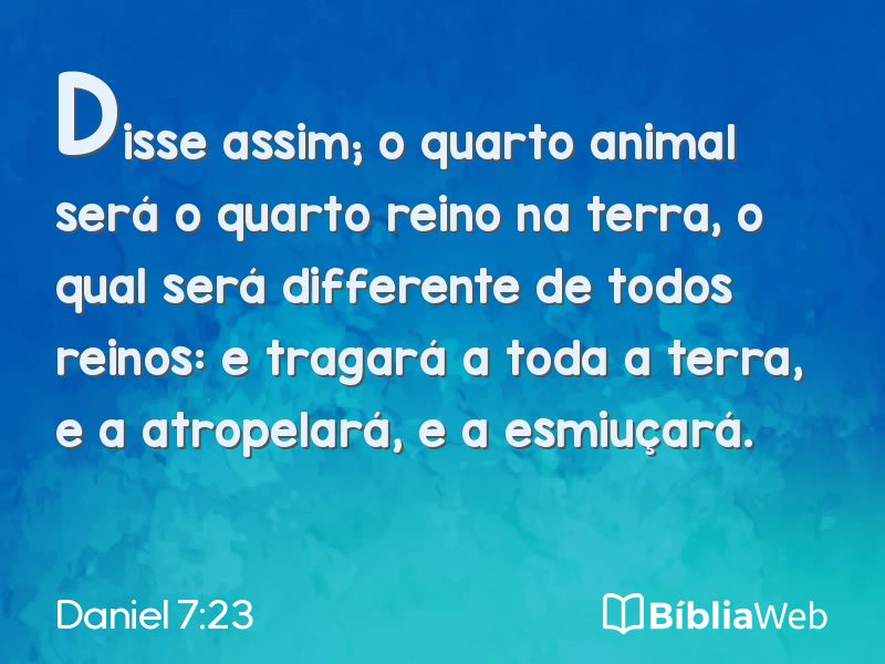 Daniel 7:23 em imagem para compartilhar