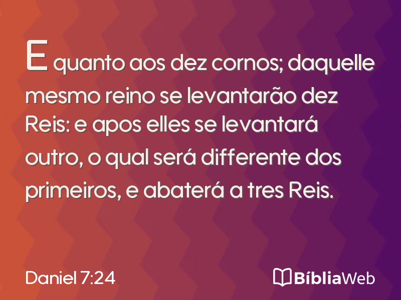 Daniel 7:24 em imagem para compartilhar
