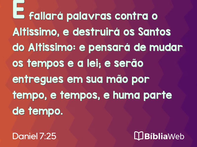 Daniel 7:25 em imagem para compartilhar