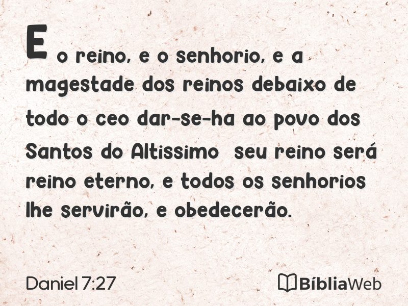 Daniel 7:27 em imagem para compartilhar