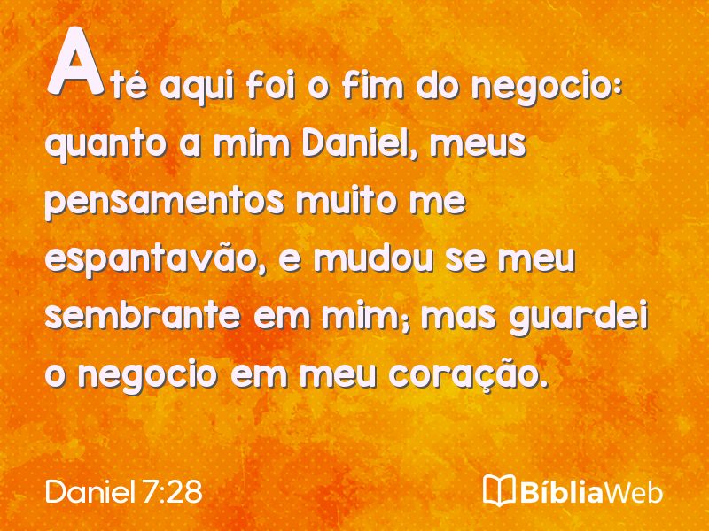 Daniel 7:28 em imagem para compartilhar
