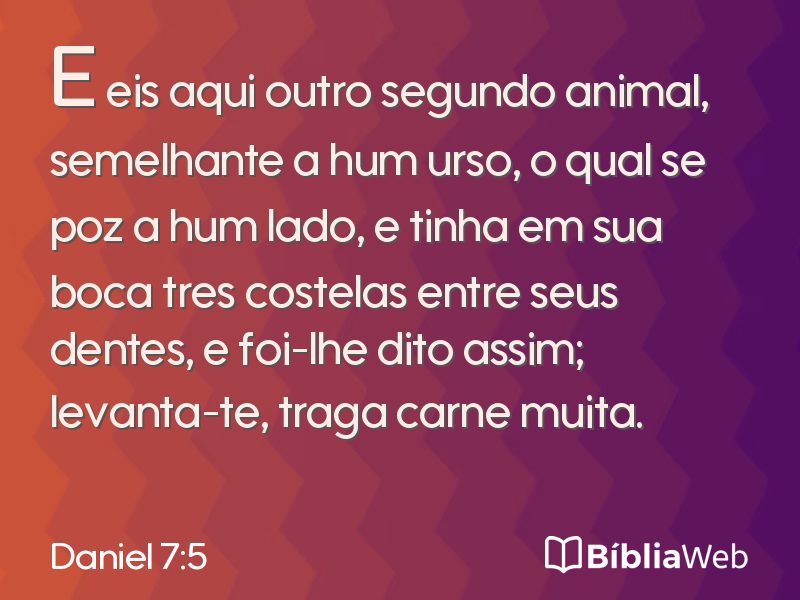 Daniel 7:5 em imagem para compartilhar