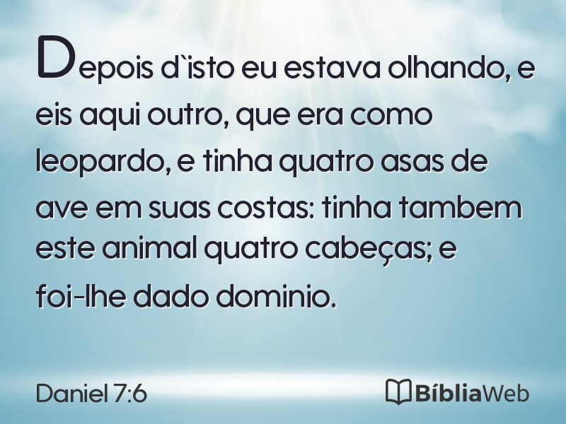 Daniel 7:6 em imagem para compartilhar