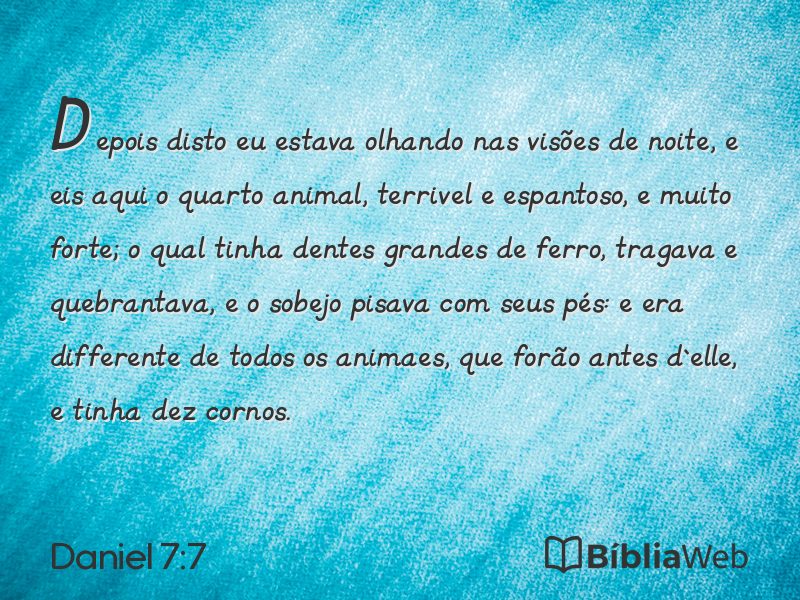 Daniel 7:7 em imagem para compartilhar