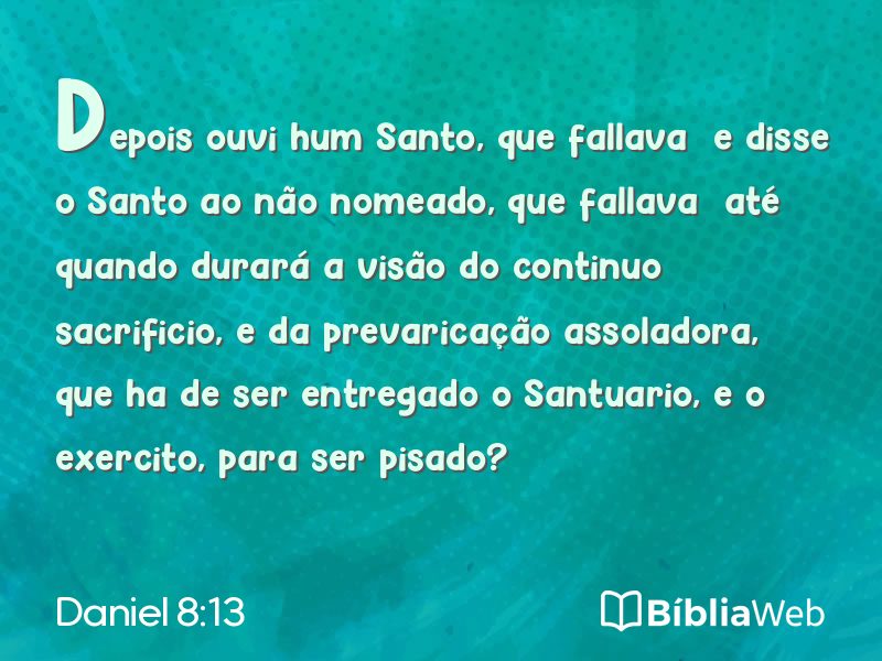 Daniel 8:13 em imagem para compartilhar