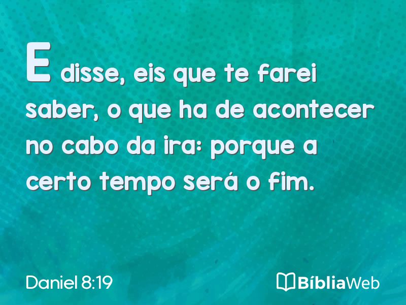 Daniel 8:19 em imagem para compartilhar