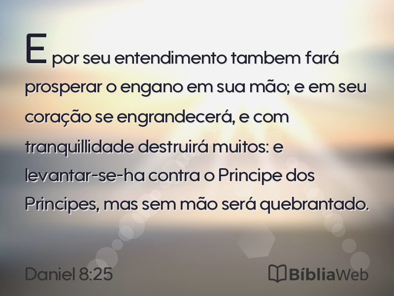 Daniel 8:25 em imagem para compartilhar