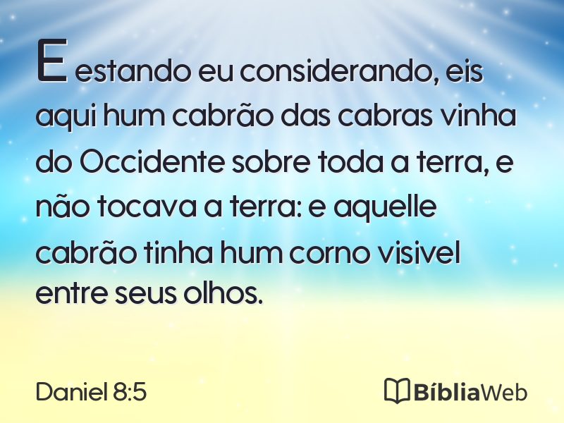 Daniel 8:5 em imagem para compartilhar
