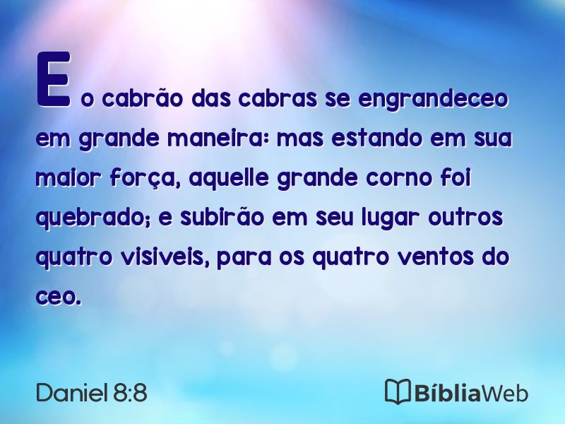 Daniel 8:8 em imagem para compartilhar