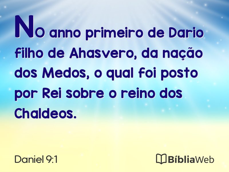 Daniel 9:1 em imagem para compartilhar