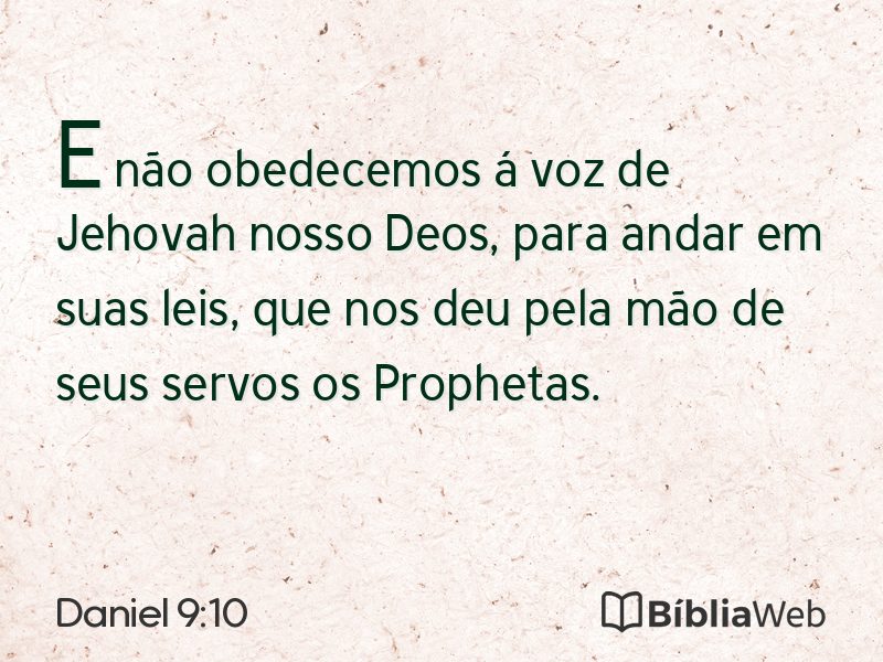 Daniel 9:10 em imagem para compartilhar