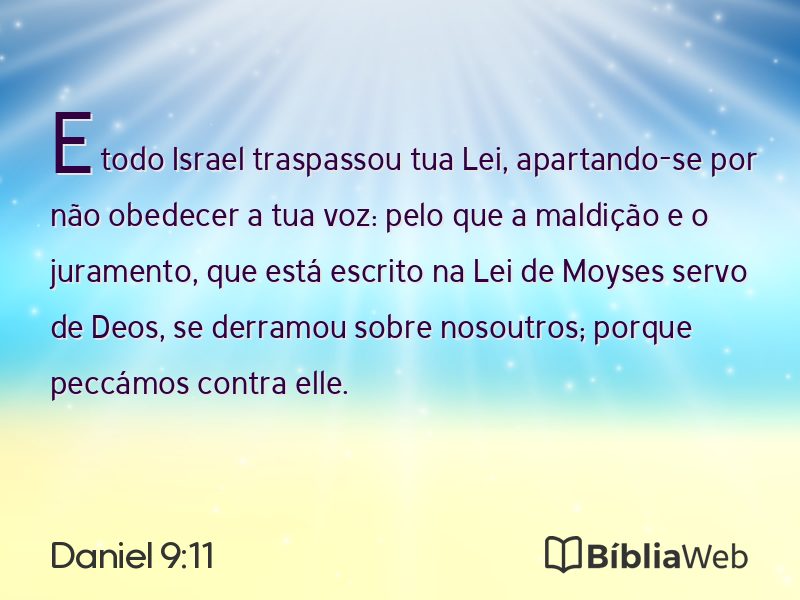 Daniel 9:11 em imagem para compartilhar