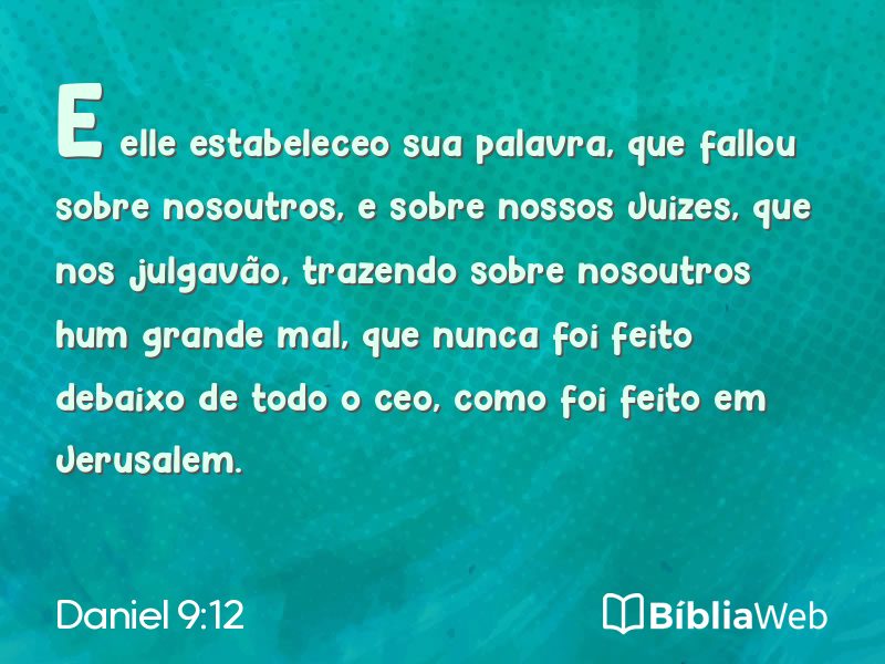 Daniel 9:12 em imagem para compartilhar