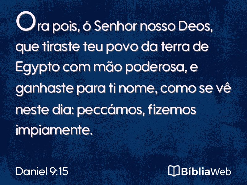 Daniel 9:15 em imagem para compartilhar