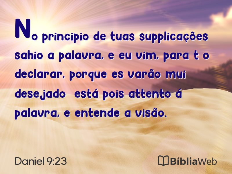 Daniel 9:23 em imagem para compartilhar