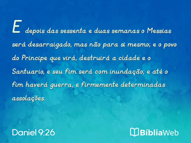 Daniel 9:26 em imagem para compartilhar