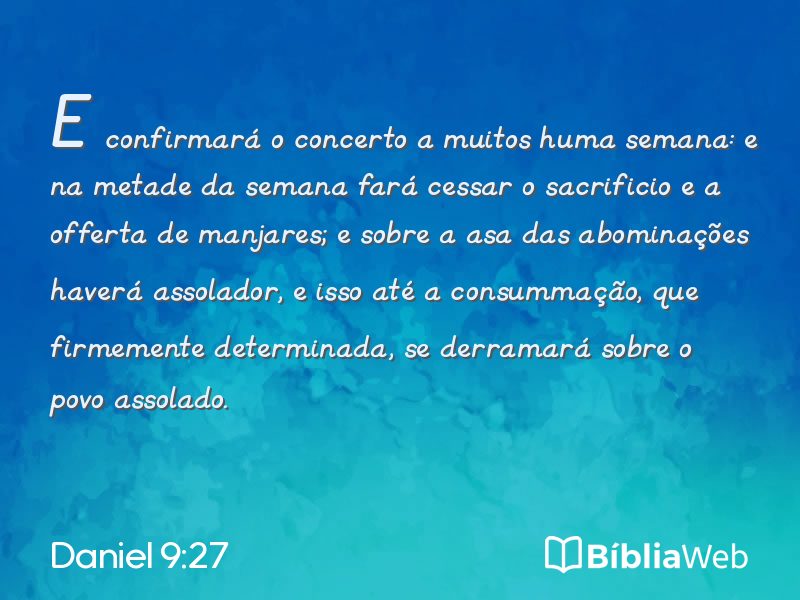 Daniel 9:27 em imagem para compartilhar