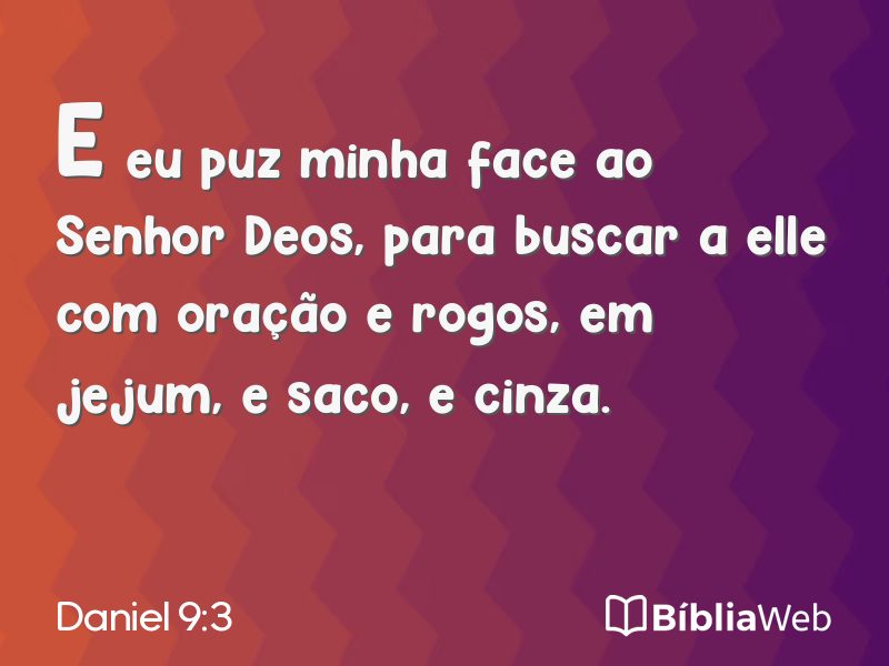 Daniel 9:3 em imagem para compartilhar
