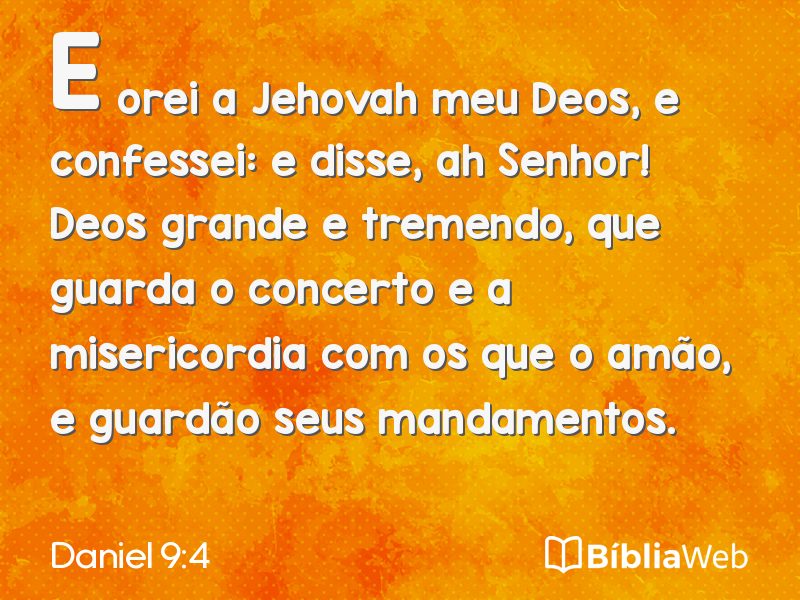 Daniel 9:4 em imagem para compartilhar