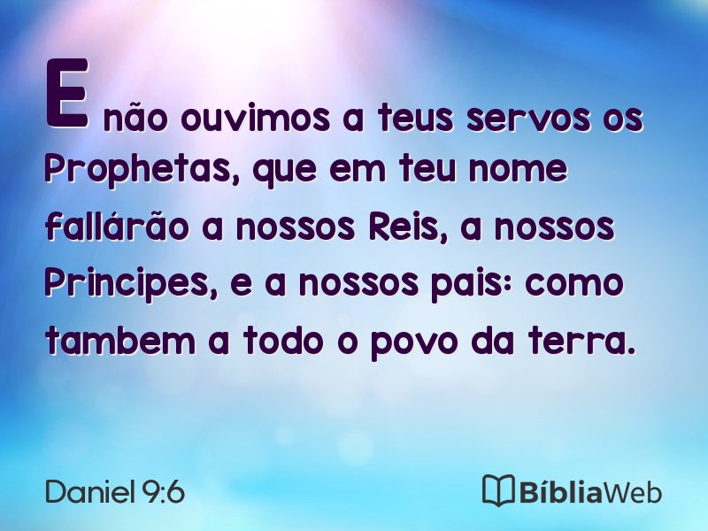 Daniel 9:6 em imagem para compartilhar