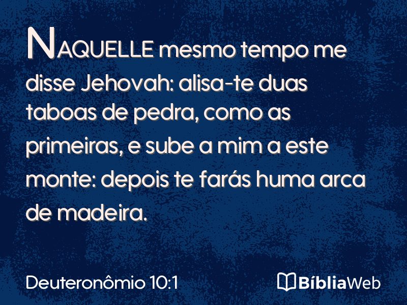 Deuteronômio 10:1 em imagem para compartilhar