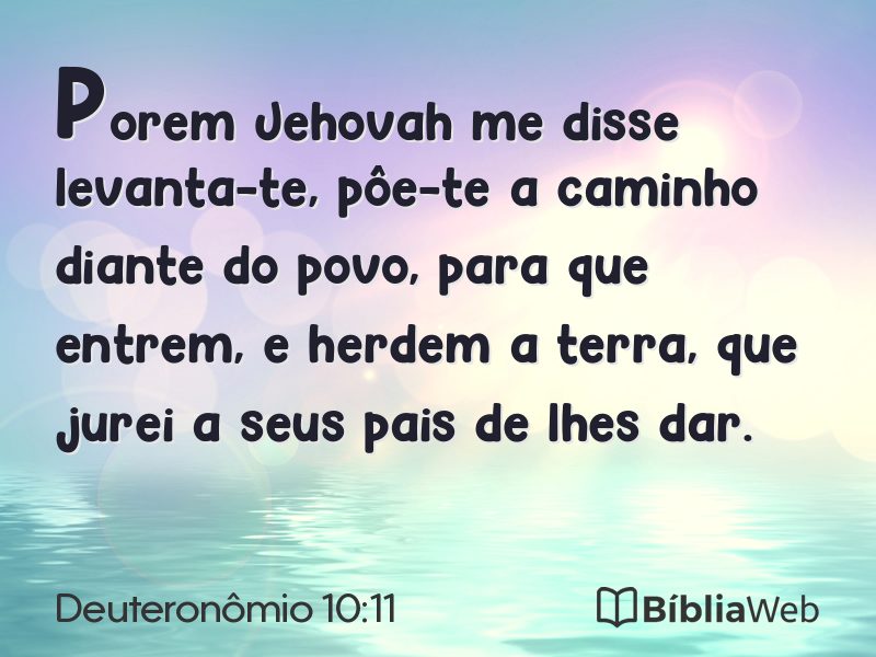 Deuteronômio 10:11 em imagem para compartilhar