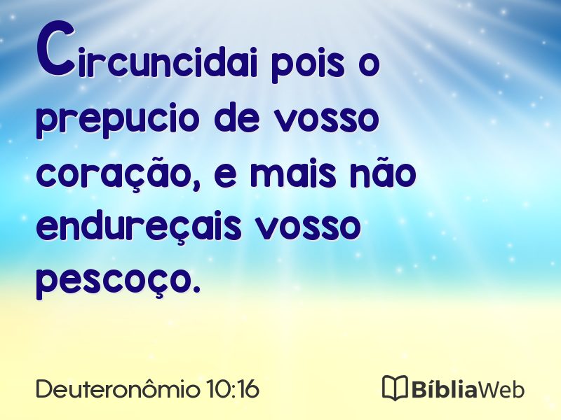 Deuteronômio 10:16 em imagem para compartilhar