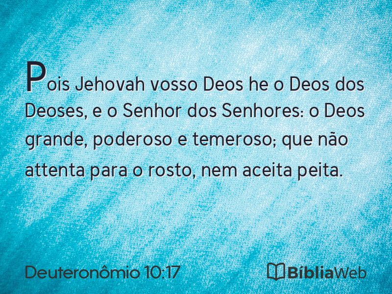 Deuteronômio 10:17 em imagem para compartilhar