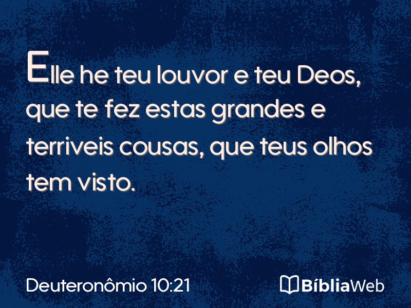 Deuteronômio 10:21 em imagem para compartilhar