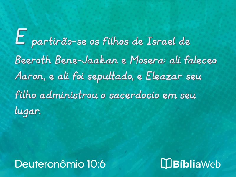 Deuteronômio 10:6 em imagem para compartilhar