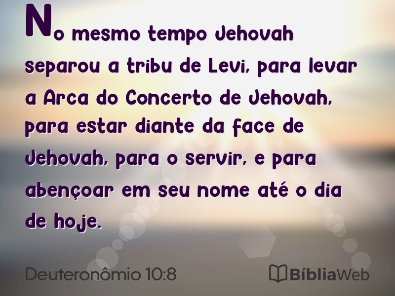 Deuteronômio 10:8 em imagem para compartilhar