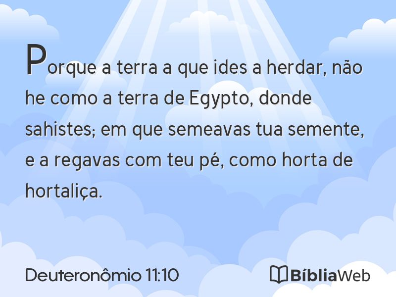 Deuteronômio 11:10 em imagem para compartilhar