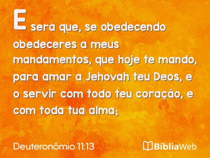Deuteronômio 11:13 em imagem para compartilhar