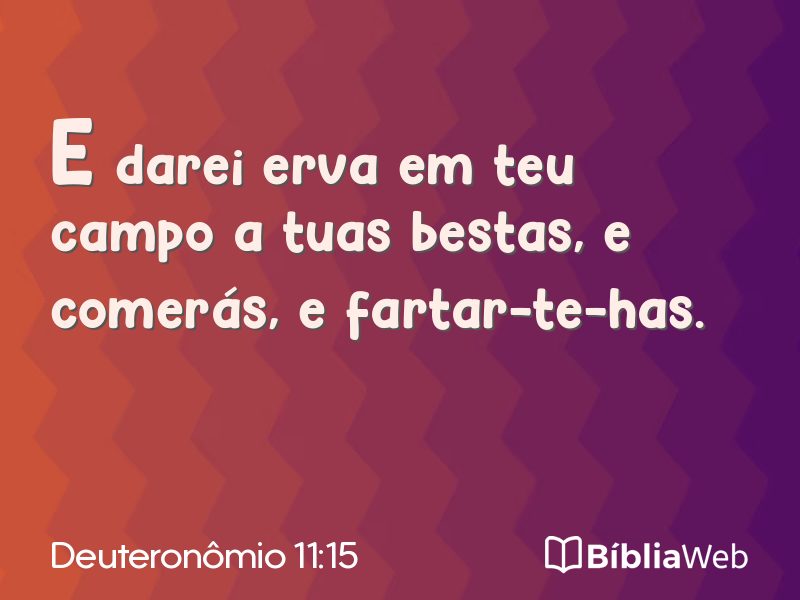 Deuteronômio 11:15 em imagem para compartilhar