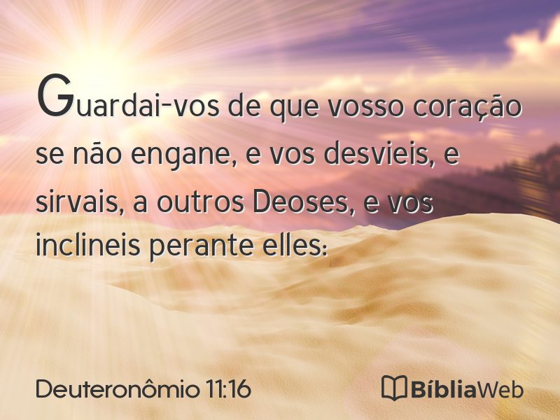 Deuteronômio 11:16 em imagem para compartilhar
