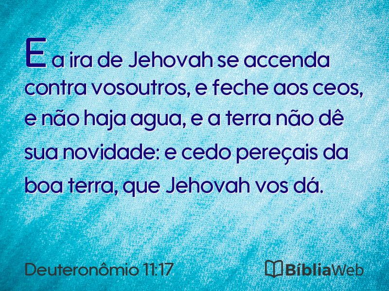 Deuteronômio 11:17 em imagem para compartilhar